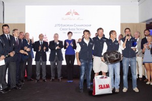 Premiazione Campionato Europeo J/70 2015 foto Sidney Guillemin