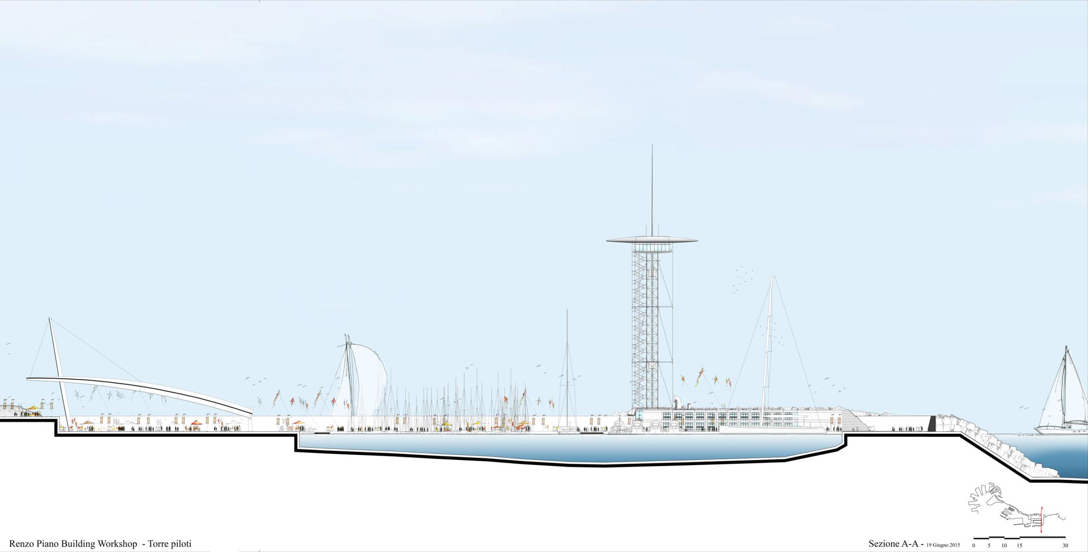 Il progetto della Torre Piloti del porto di Genova