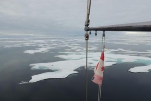 Una delle trappole di ghiaccio incontrate durante la navigazione
