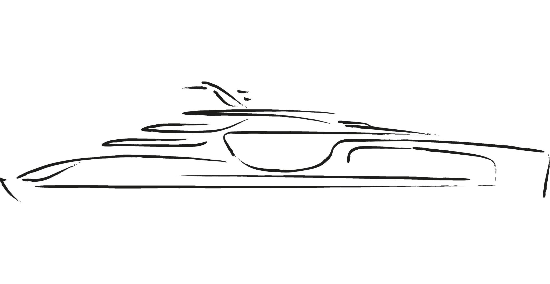 Il teaser del nuovo superyacht venduto col marchio Admiral