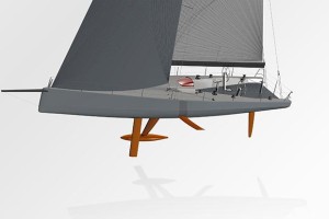 L'Infiniti 53R, Farr Yacht Design, con foil laterali del tipo DDS