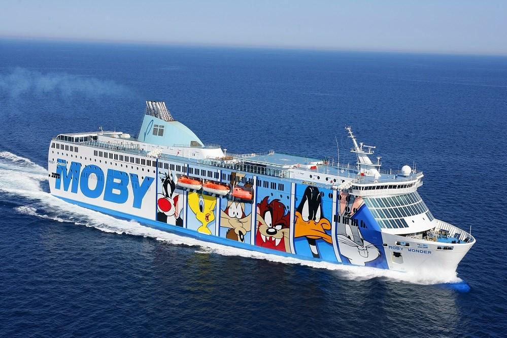 Una nave della compagnia Moby