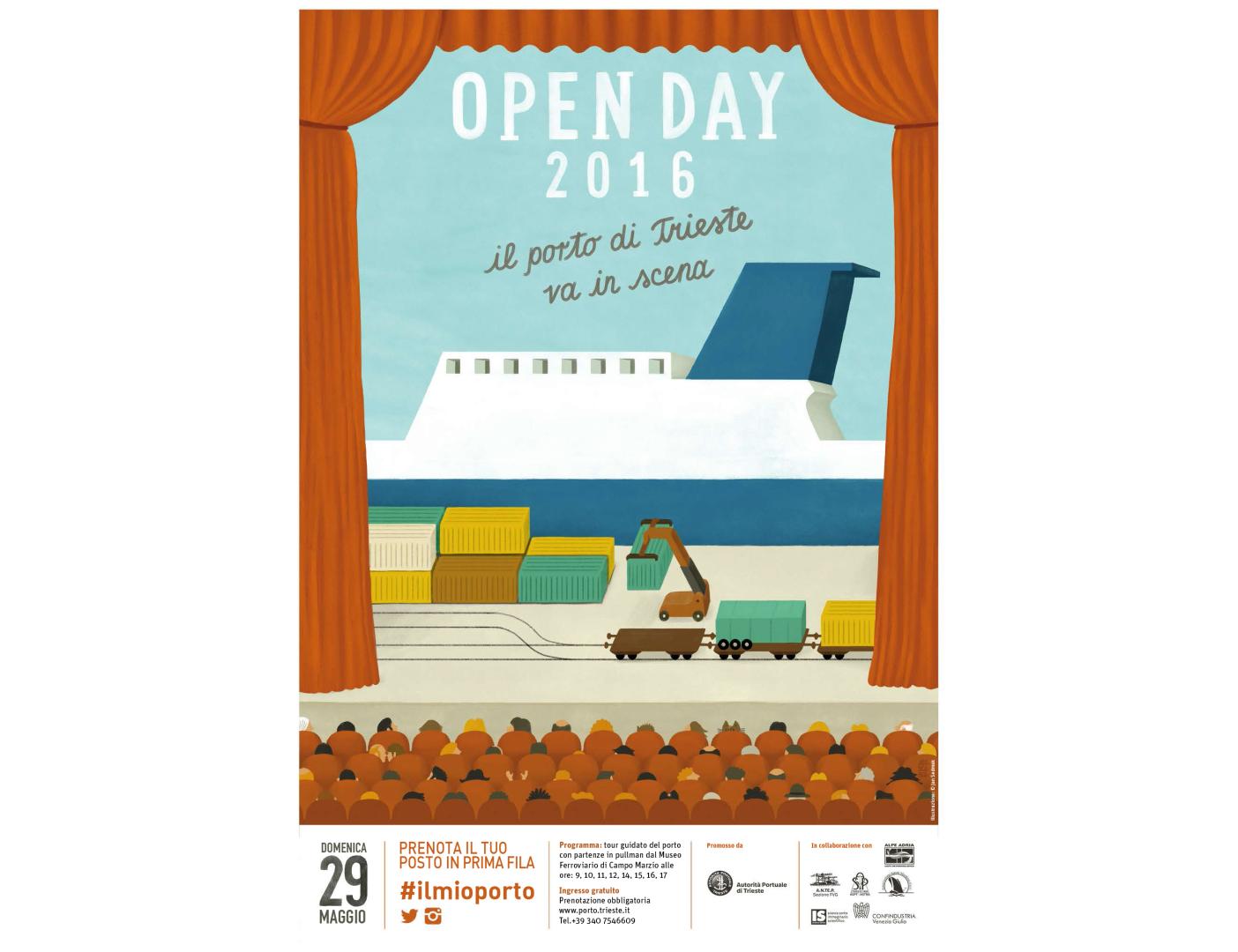 La locandina di Open Day 2016, il 29 maggio a Trieste