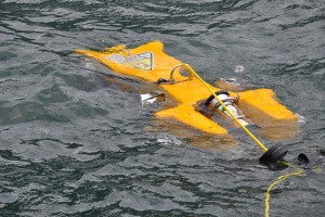 Il ROV che ha accompagnato Danilo Bernasconi nel test di ieri del Deep Stop Lario 220. foto di Francesca Moretti.