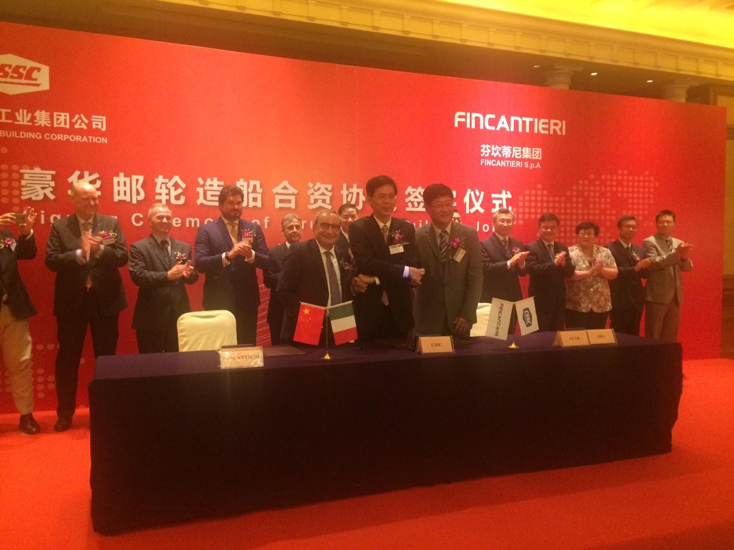 Fincantieri costituisce una joint venture in Cina