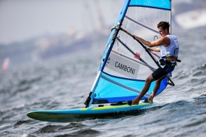 Mattia Camboni in regata oggi a Rio, foto SailingEnergy/FIV