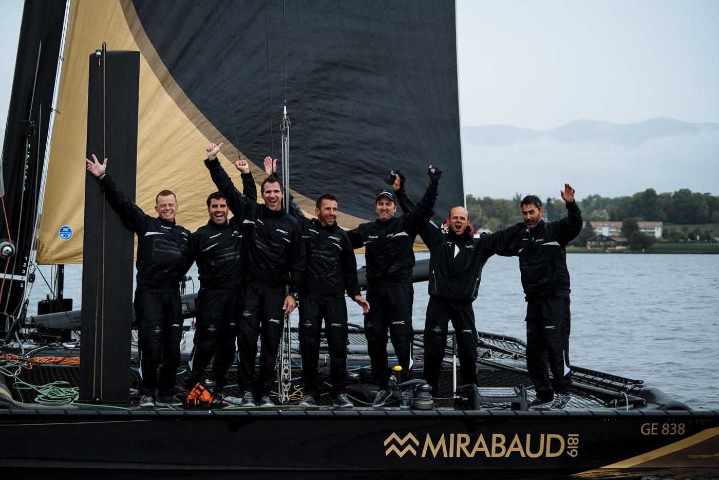 From left to right: Malo Bessec, Benjamin Amiot, Erwan Israel, Xavier Revil, Fred Moreau, Nicolas Débordès, Jacques Guichard