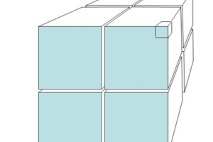 Cubo di 10 cm di lato: il volume è un litro (1000 cc), la sua superficie di 600 centimetri quadrati