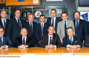 Il nuovo Consiglio con il Segretario Generale del CONI Roberto Fabbricini e il Presidente Onorario Carlo Rolandi