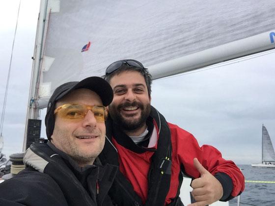 Stefano Chiarotti e Gabriele Moccia, vincitori della prima regata Per2 all'Invernale di Riva di Traiano