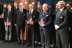 Vincenzo Onorato insieme agli altri premiati all'evento dello Yacht Club de Monaco