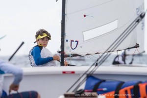 Atleti della Fraglia vela Riva durante il clinic Optimist