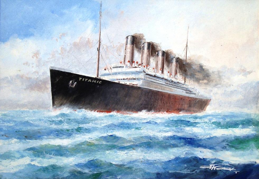 Dipinto del Titanic di Amleto Fiore
