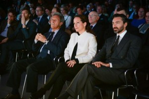 From the left Riccardo Bonadeo, Pricess Zahra Aga Khan, Manfredi Catella