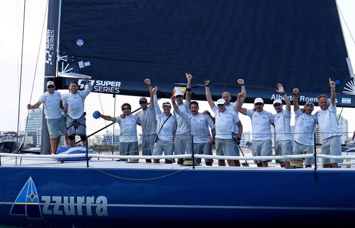 Azzurra has won the Miami Royal Cup, the second event in the 2017 52 Super Series, by Max Ranchi