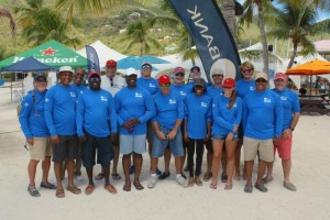 Teams racing in the 4th VP Bank Tortola Sloop Spring Challenge at the BVI Sailing Festival
