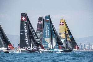 Team Oman Air rocket to the top of the Barcelona Extreme Sailing Series