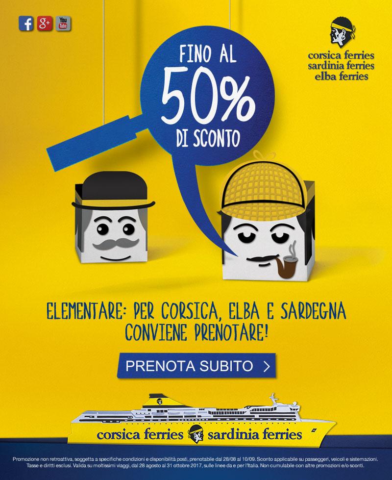 Corsica Sardinia Elba Ferries: da oggi parte la nuova campagna promozionale