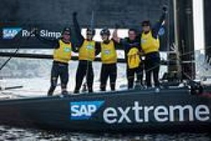SAP Extreme Sailing Team triumphs in Cardiff to reclaim 2017 lead