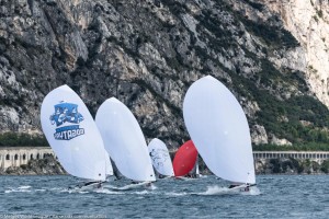 La flotta della Melges World League European Division nella quinta tappa del circuito europeo a Riva del Garda