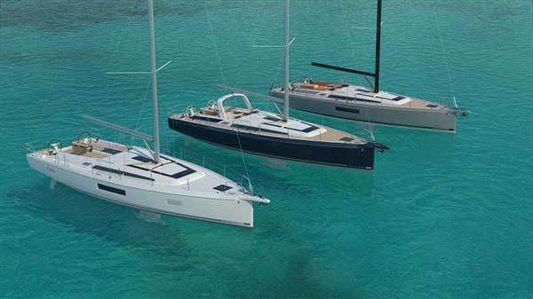 Beneteau Oceanis sailing yachts at the Cannes Yachting Festival