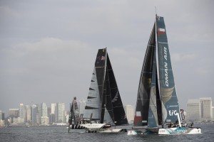 Oman Air crew on Extreme Sailing Series San Diego opening day