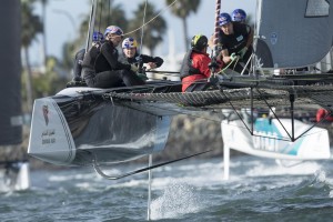Alinghi stays ahead but SAP Extreme Sailing Team applies the pressure on spectacular day in San Diego