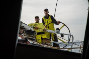 VOR 2017/18 - Leg 2: Dongfeng Race Team lead the Volvo Ocean Race fleet out of Lisbon