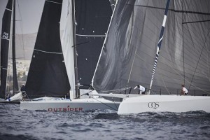 Tilmar Hansen's Elliott 52 Outsider and CQS at the start of the race from Lanzarote © RORC/James Mitchell