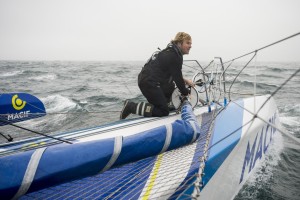 François Gabart rounds Cape Horn on board the MACIF trimaran and sets the new outright record for the transpacific crossing