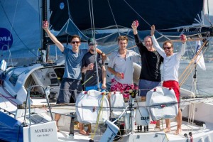 MarieJo, Berthold and Tobias Brinkmann's Class40 had a close battle with RED and finished in Grenada just under nine hours behind © RORC/Arthur Daniel