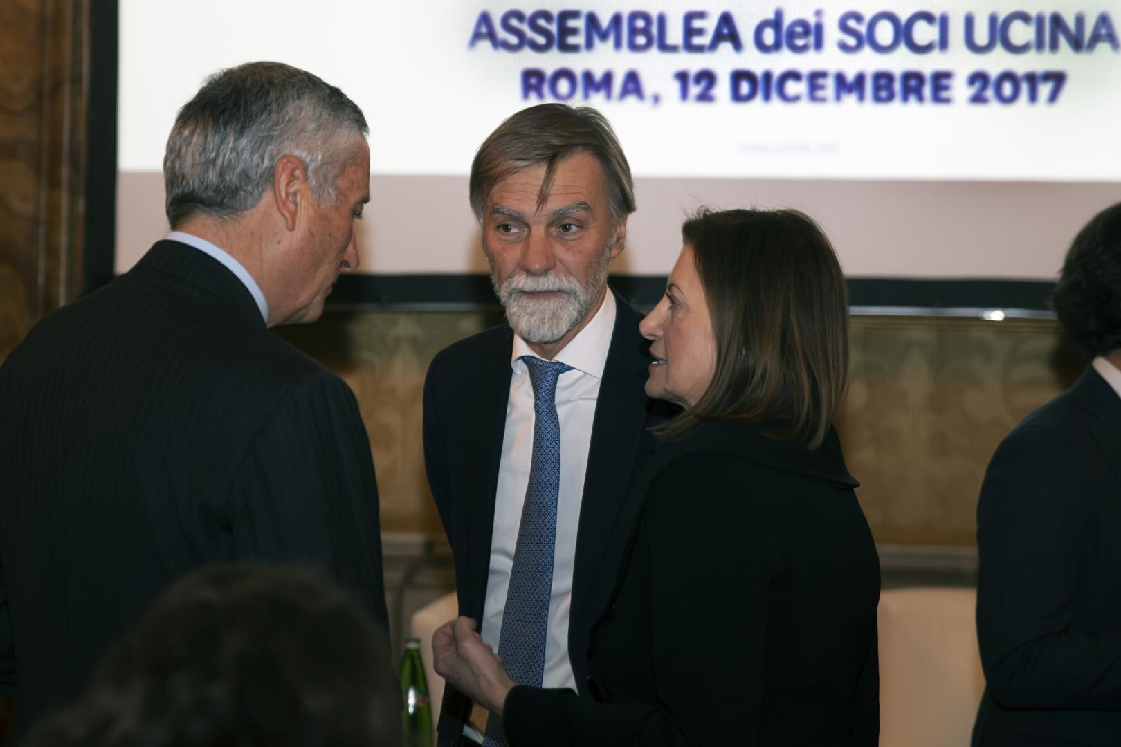 Carla Demaria, Presidente UCINA, col Ministro Graziano Delrio e il Senatore Ranucci