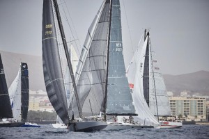 Varuna at the start of the RORC Transatlantic Race in Lanzarote (© RORC/James Mitchell)