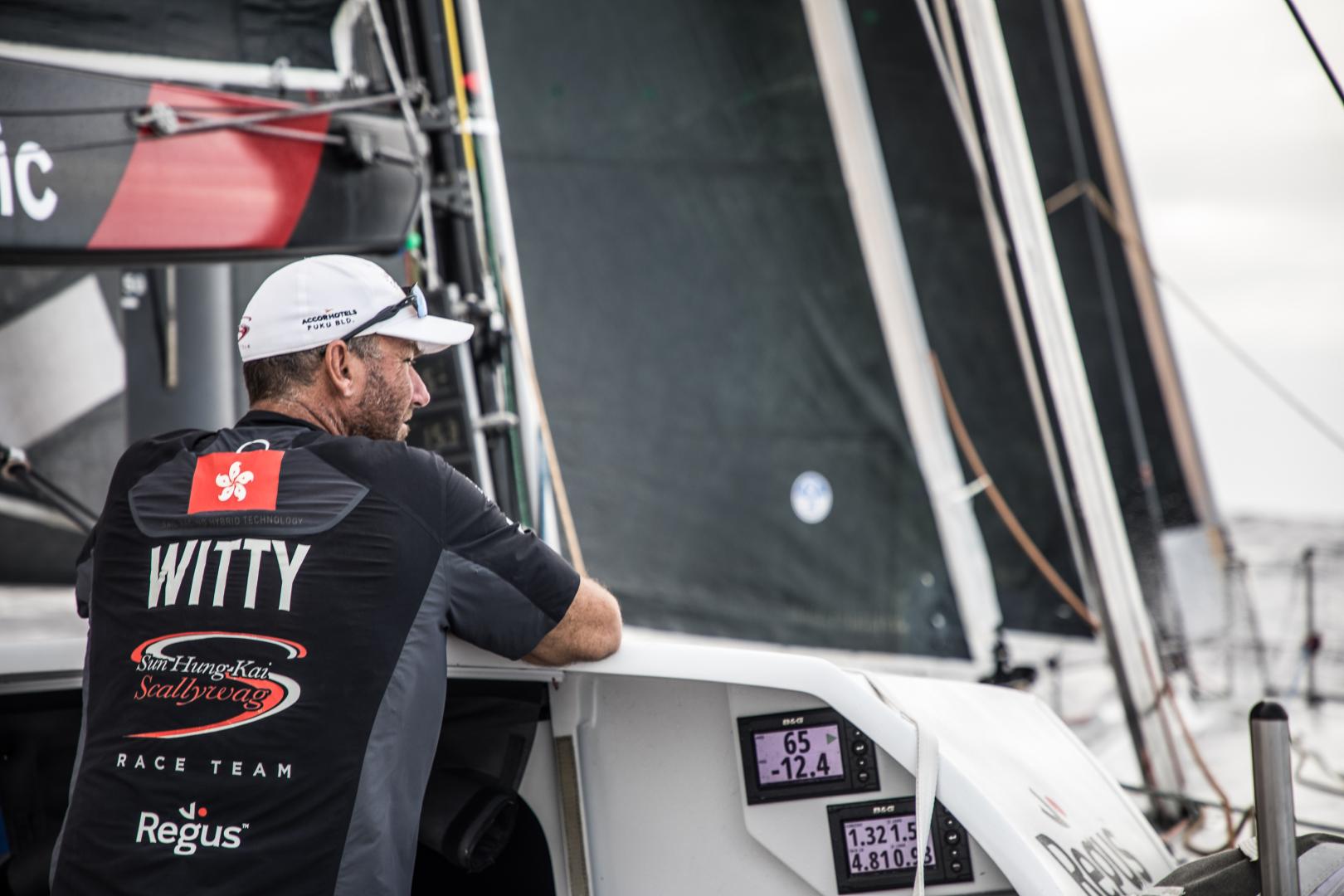 Leg 4, Melbourne to Hong Kong, day 16 David Witt looks on and wonders if the dream might become a reality on board Sun Hung Kai/Scallywag