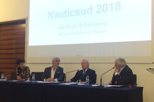 Conferenza stampa Nauticsud 2018: (da sinistra) D. Chiodo, G.Oliviero, G.Amato, G. Coppola