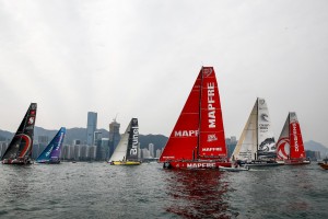 Volvo Ocean Race, Team AkzoNobel leads fleet out of Hong Kong
