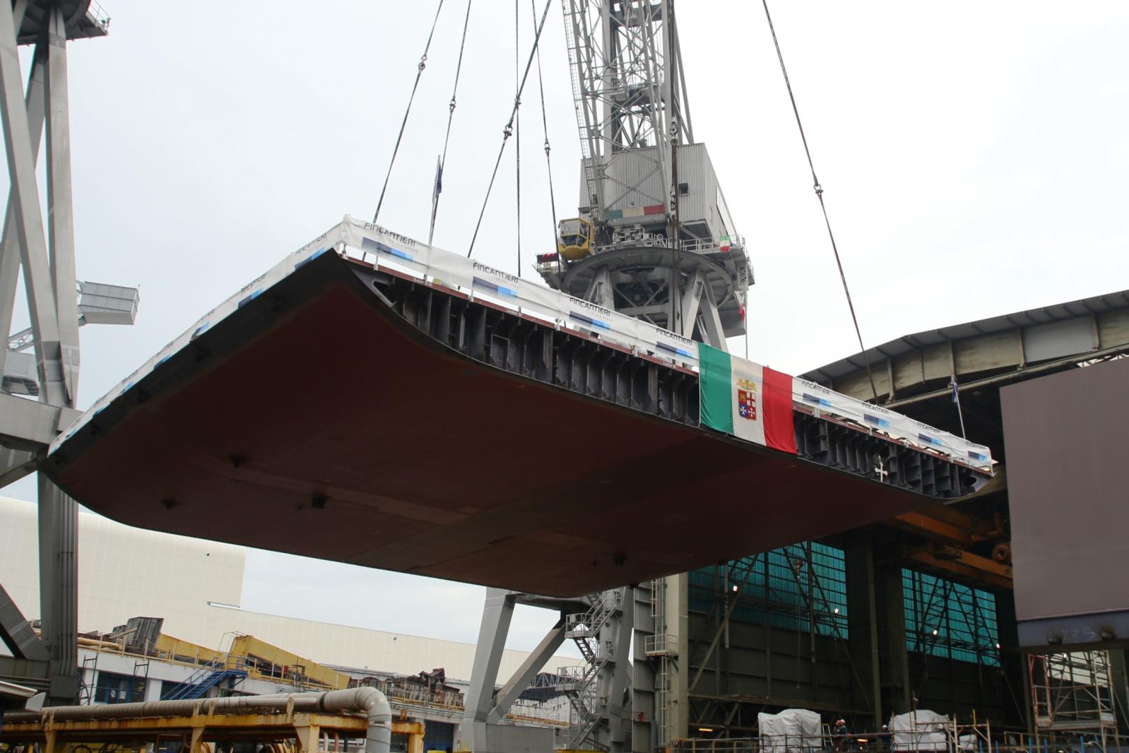 Fincantieri, works start on the Multipurpose Amphibious Unit LHD