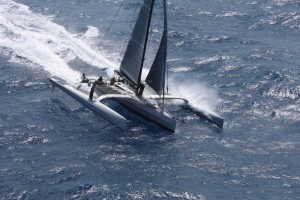 Peter Aschenbrenner's 63' trimaran Paradox at the start of the 10th edition of the RORC Caribbean 600 © RORC/Tim Wright/Photoaction.com