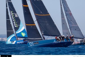 The TP52 Azzurra Takes the Lead on Day One at PalmaVela