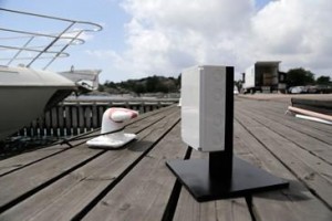 Sensors on the berth help guide the yacht safely into its docking position