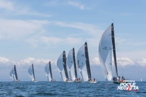 Downwind action in the FAST40+ Class (Ian Roman)