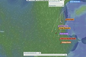 On Day 9, 281 miles divides fleet leader Philippe Péché and back-marker Istvan Kopar who has reported problems with his wind vane self steering