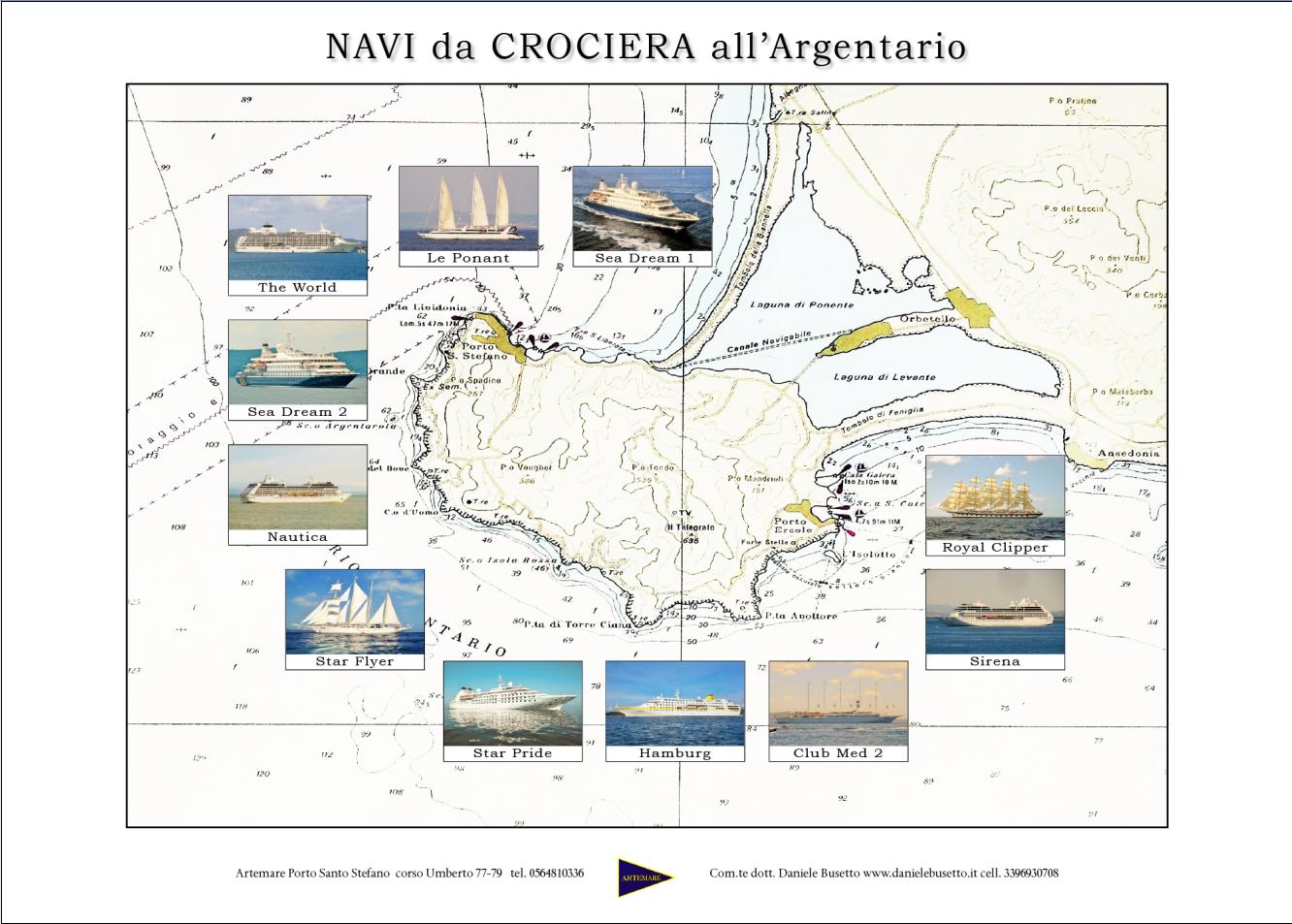 Mappa NAVI da CROCIERA all'Argentario