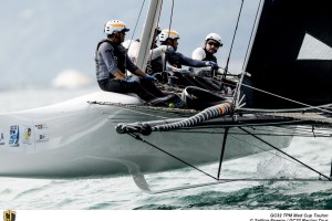 Seasoned GC32 owner-driver Jason Carroll at the helm of Argo