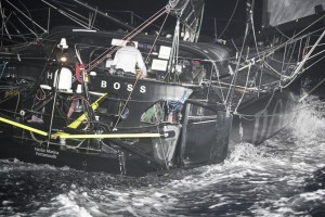 First images of the damage to the boat after Hugo Boss grounded
