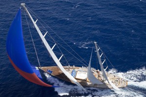 The 140ft German Frers designed ketch Rebecca