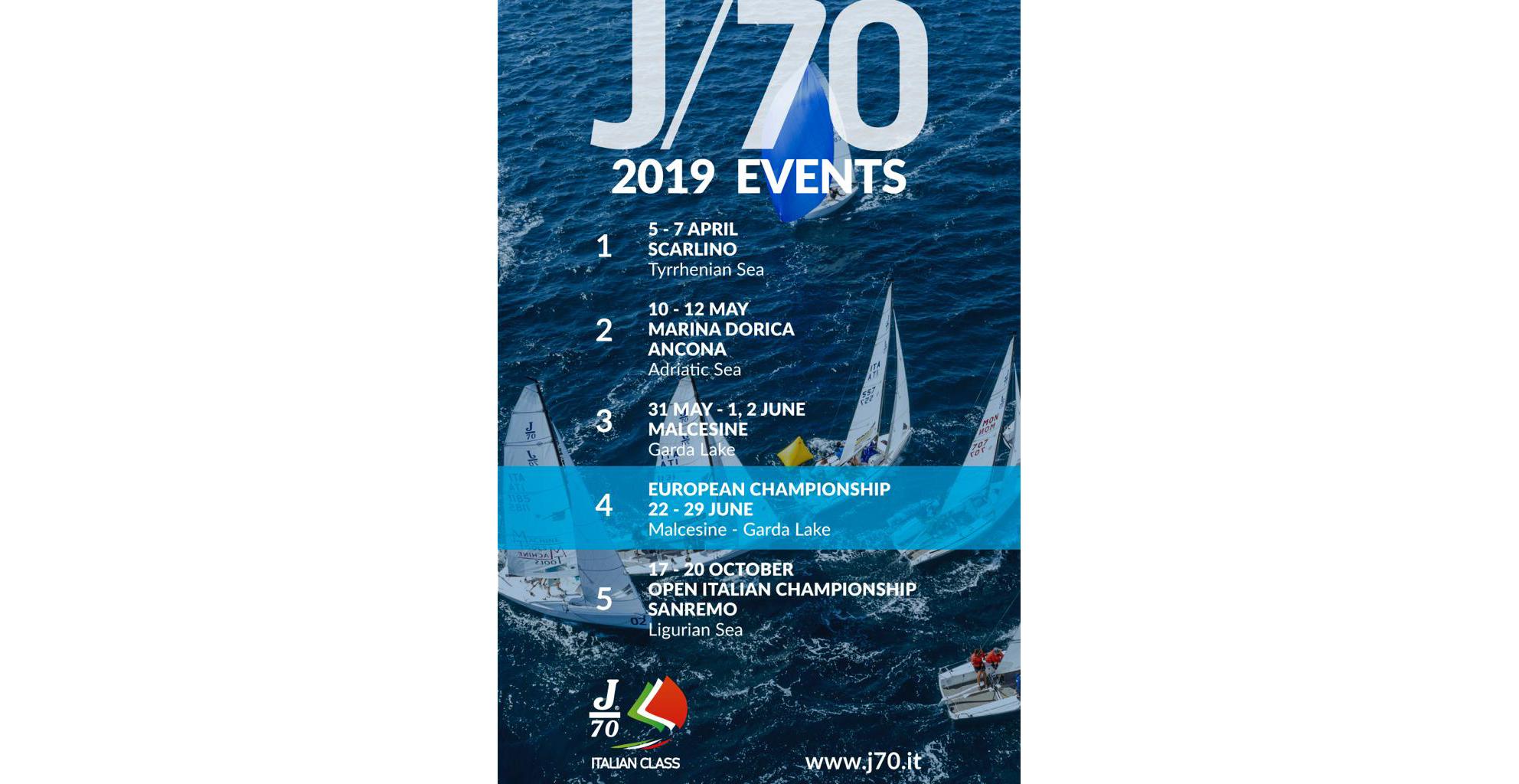 J/70 Italian Class, presentato il nuovo calendario 2019