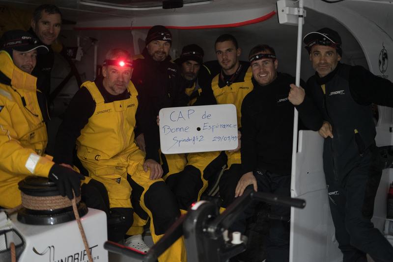 After 12 days, 14 hours, 58 minutes, Spindrift 2 reached the longitude of Cape Agulhas