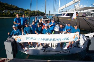 Team Wizard after completing the race in Antigua