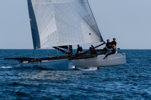 Richard Göransson’s Inga Racing Team won a race despite this being their first ever day competing on multihulls